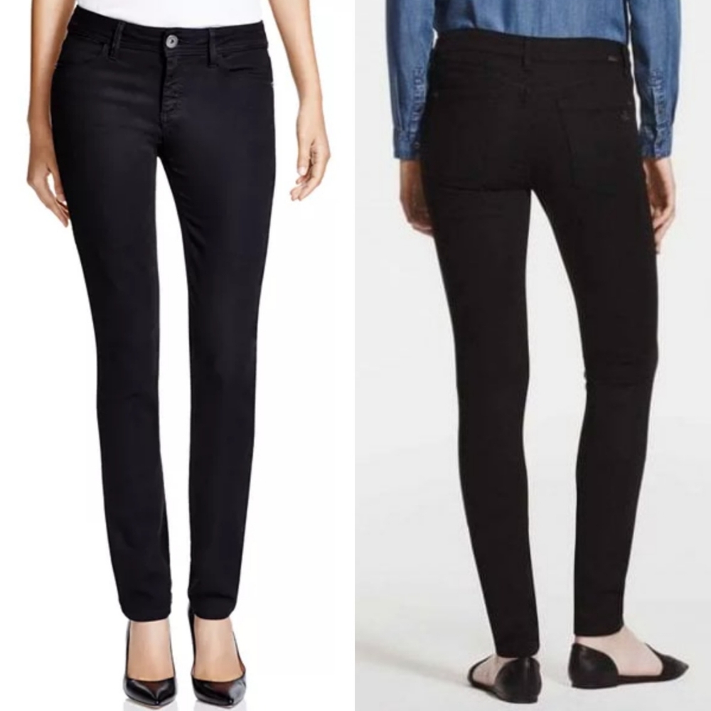 DL1961 Florence Instasculpt Smart Denim Riker Black Skinny Jeans Sz 32